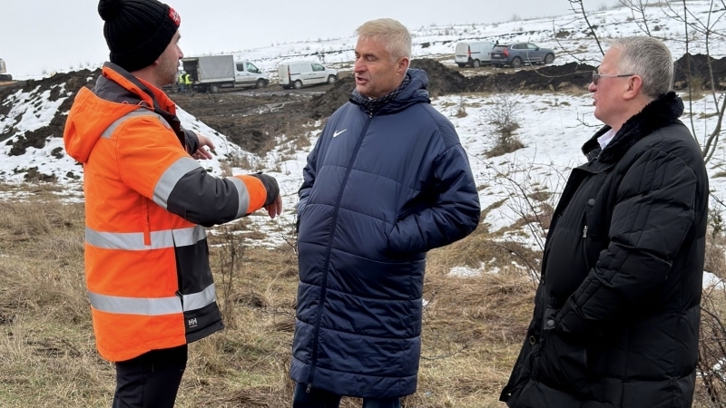 Remus Lăpușan și Dorel Pojar anunță intrarea în linie dreaptă a pasajului de legătură DN1C – Parcul Industrial TETAROM III