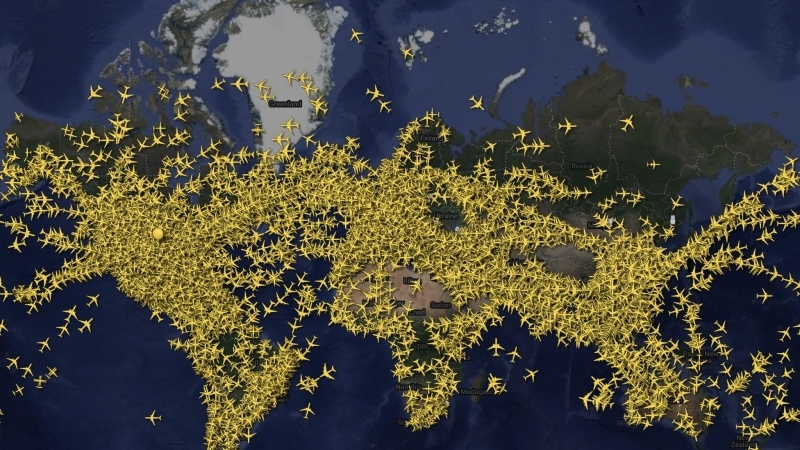 Fotografia dimineții - Flightradar24 a anunțat că ziua de 6 iulie a fost cea mai aglomerată zi măsurată vreodată pentru aviația comercială, cu 134.386 de zboruri