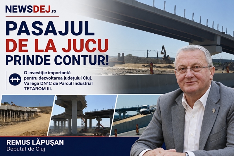 PASAJUL DE LA JUCU PRINDE CONTUR. O INVESTIȚIE IMPORTANTĂ PENTRU DEZVOLTAREA JUDEȚULUI CLUJ
